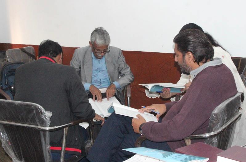 A group of Pakistanians are studing